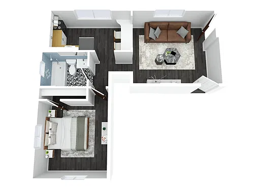 Floor plan Powhattan Village - 1 BR - 1 BTH