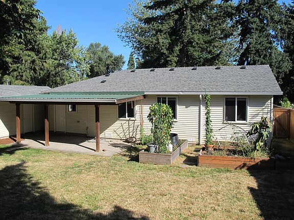 Back patio and garden