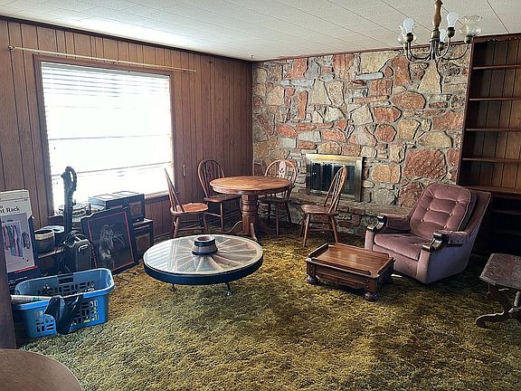 Living room with fireplace