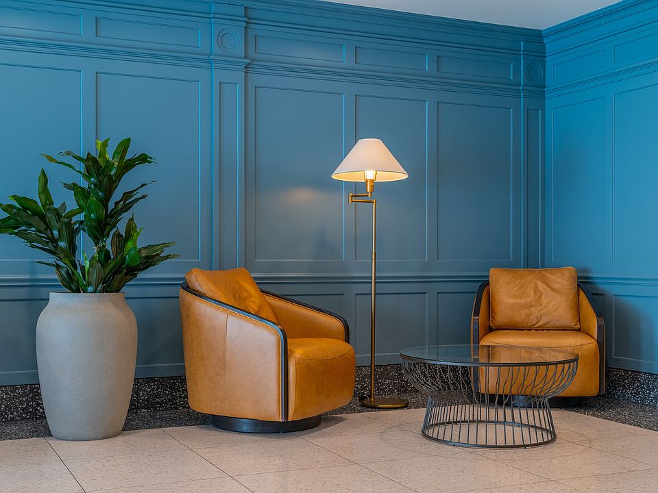 Roosevelt's inviting lobby, designed with charm and functionality