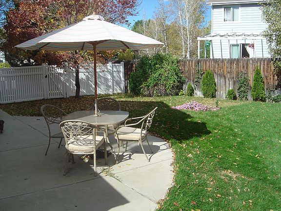 patio in backyard