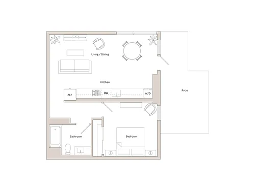 Floor plan A08 - Furnished