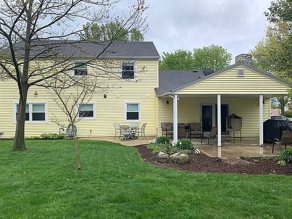 Spacious back patio and yard