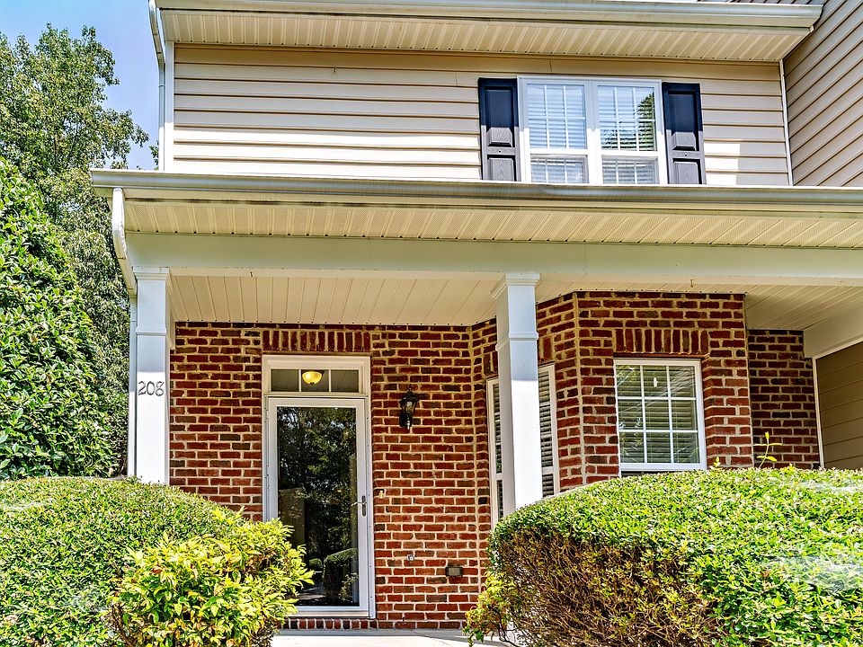 Covered front porch with bay window