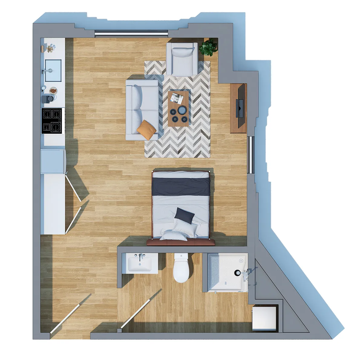 Floor plan Studio Premium