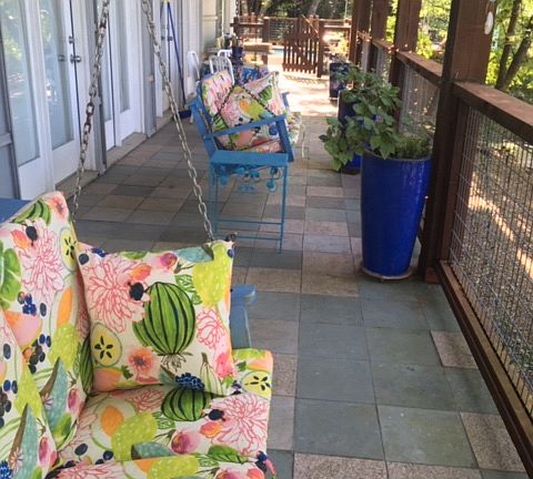 Swings and views from the Main House porches available to guests.