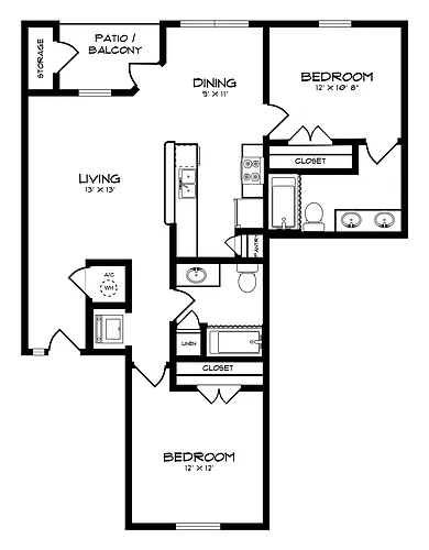 Floor plan B2-R
