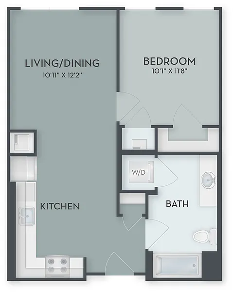 Floor plan One Bedroom A2-Workforce**