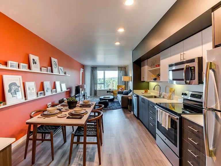 Kitchen and dining area