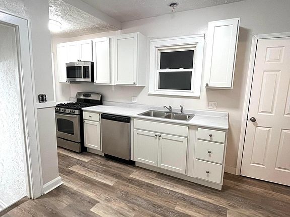 Remodeled kitchen with stainless appliances