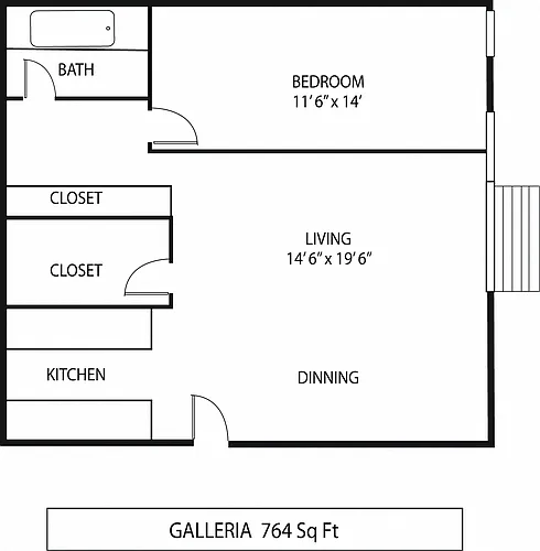 Floor plan Galleria - Income Restrictions Apply