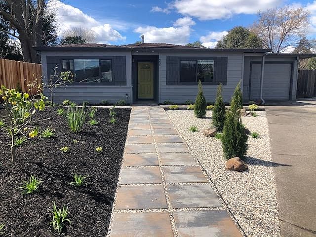 Lovely home withNew landscaping maintained by landlord (front and back) Newly painted, new siding, new gutters, 3 bedrooms 1 bath 1 car garage