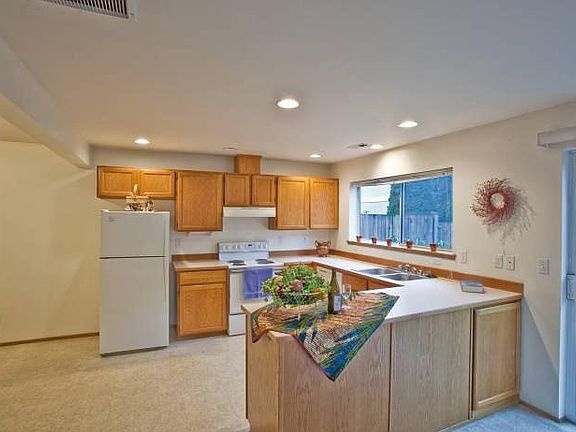 Kitchen with view to back yard.