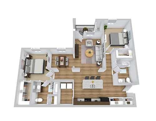Floor plan Two Bedroom