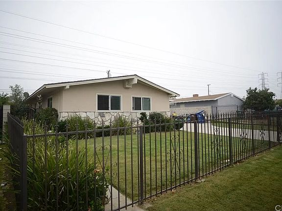 Front yard with secured gate