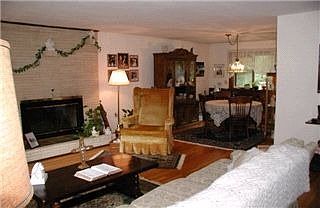 Dining room open to living room area