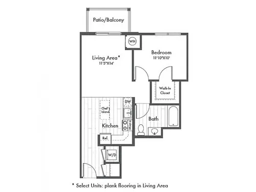 Floor plan A1 One Bedroom