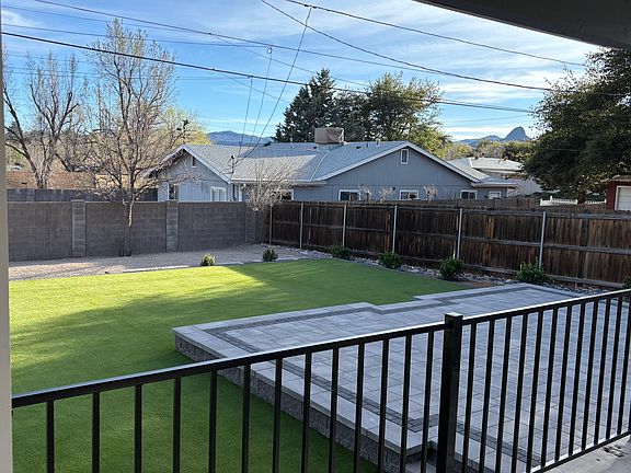 Beautiful no maintenance backyard. Lots of space for entertaining, with a view of Thumb Butte. Landscaping is included.