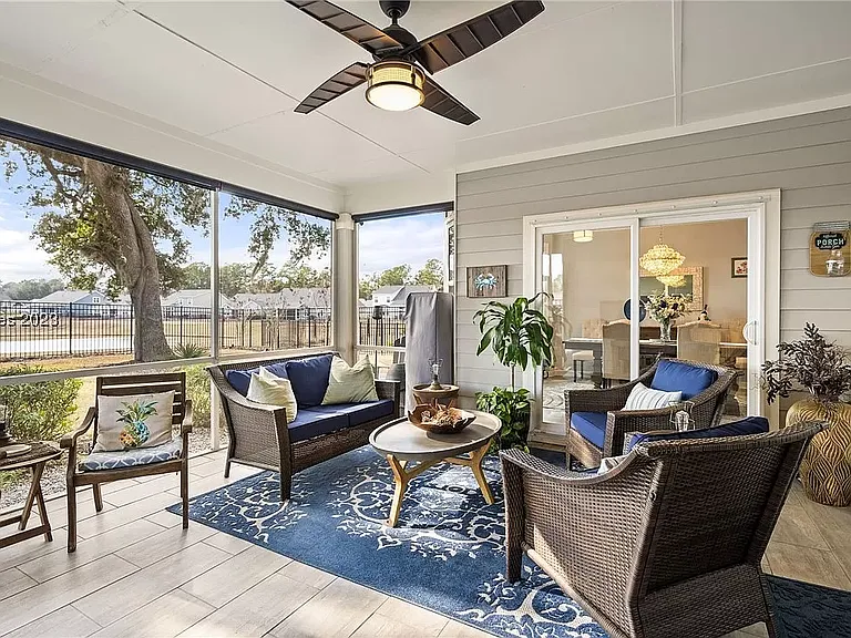 Screen Porch Decorated