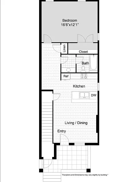 Floor plan 1-Bed Flat