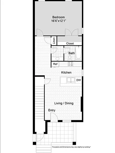 Floor plan 1-Bed Flat