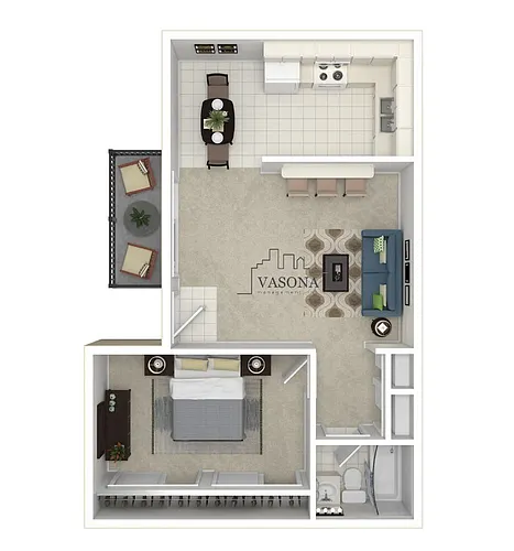 Floor plan Catalina 1x1
