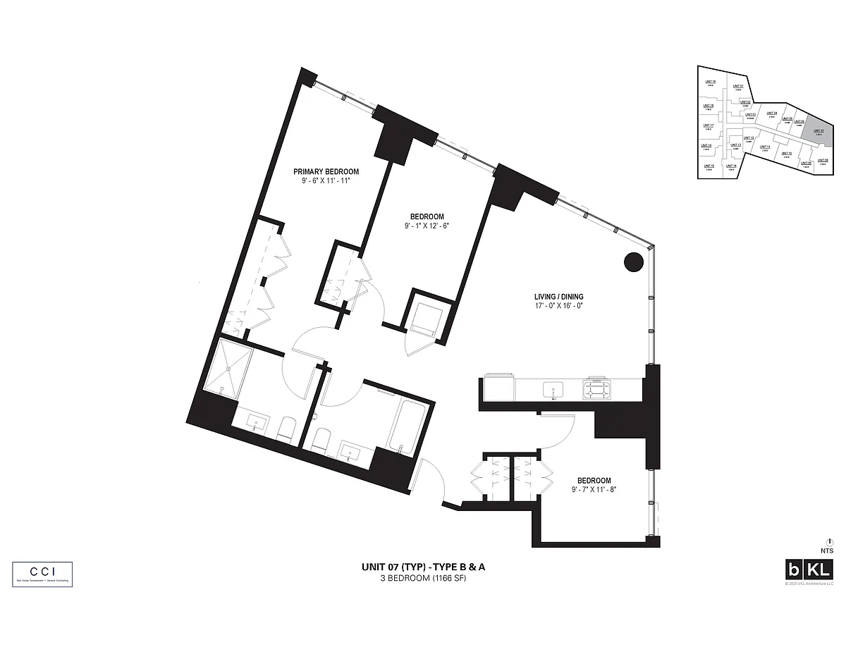 Floor plan Tier 07 - Three Bedroom