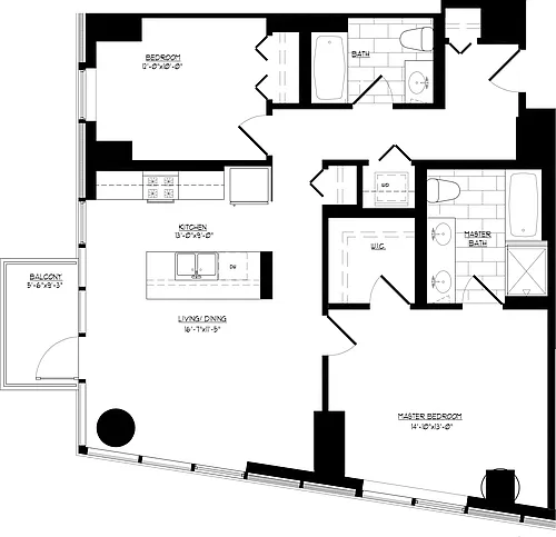 Floor plan Residence 13 - Newly Renovated