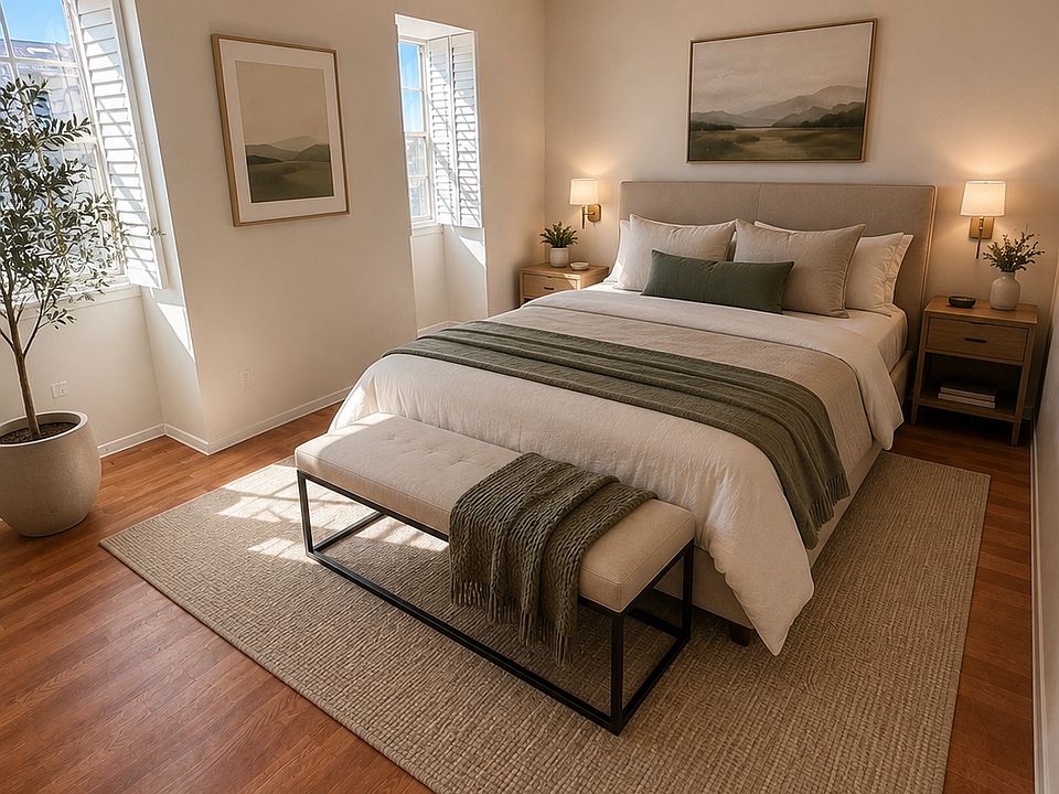 you can fit a king size bed.