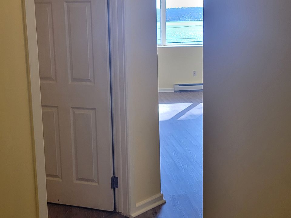 Rear hallway, guest bath on the left