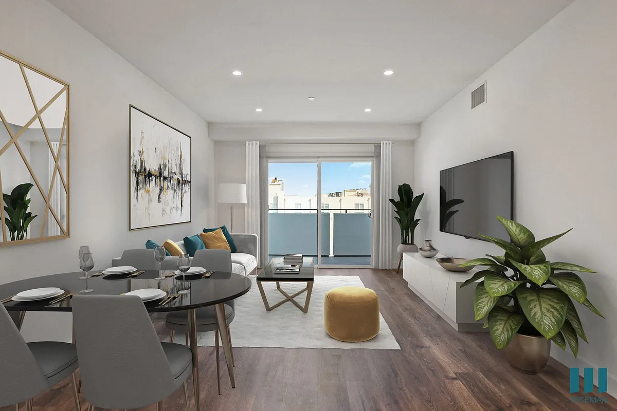 Living Room with Patio, Recessed Lighting, and Vinyl Flooring - 429 N Hayworth Ave