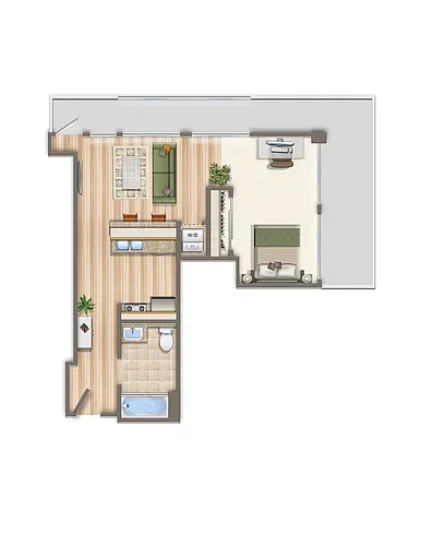 Floor plan Seaside II - A2