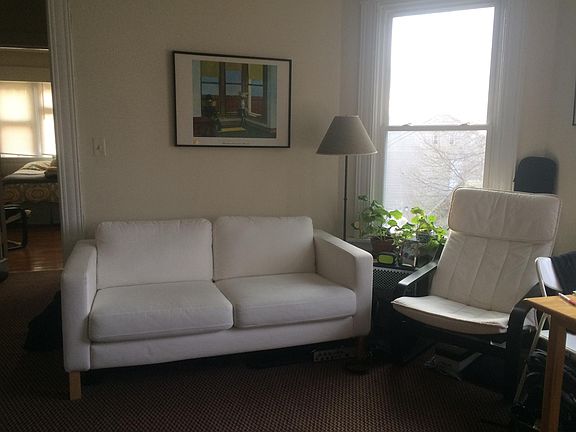 Living room looks north.