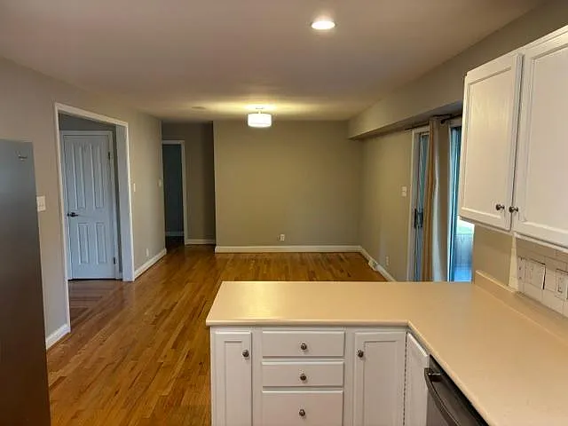 Kitchen looking into dining room