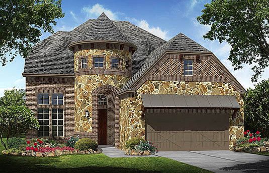 Elevation A Built with Optional Stone