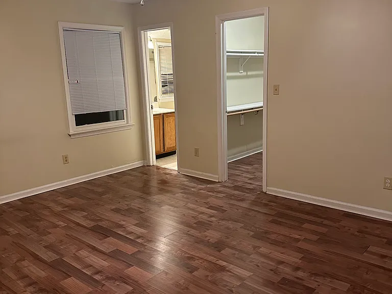 Master bathroom entrance and walk in closet