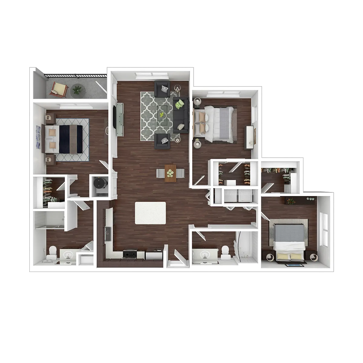Floor plan Three Bedroom - Phase II