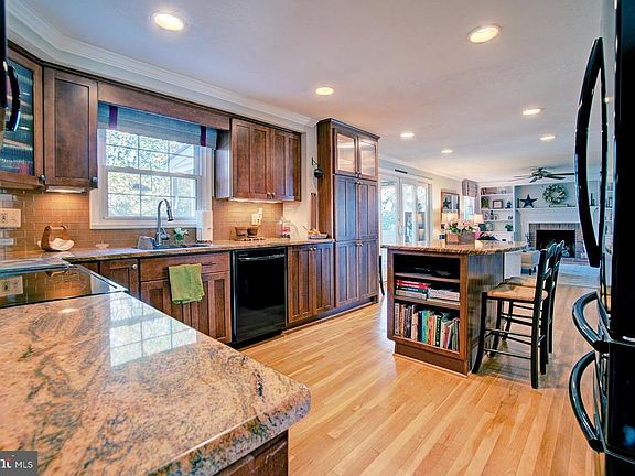 Granite counters and wood floors