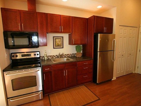 Modern finishes and appliances.