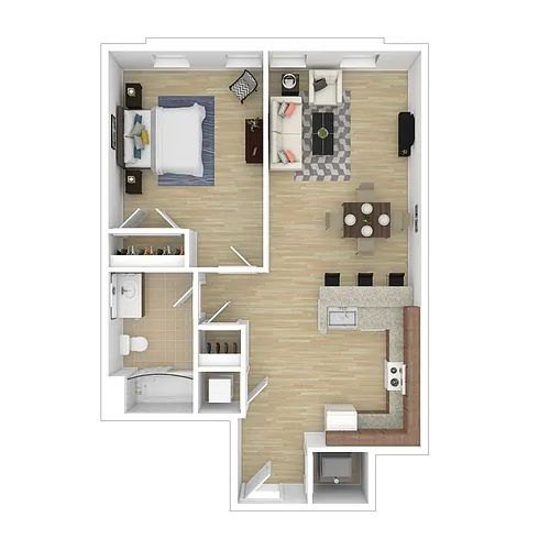 Floor plan 1B - 1 Bedroom