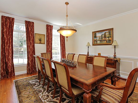 Formal Dining Room with picture frame moldings