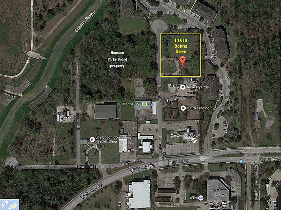 Satellite map of property