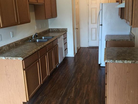 Kitchen view to garage access.