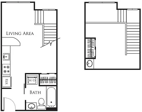 Floor plan Micro One Bed - C2c 715