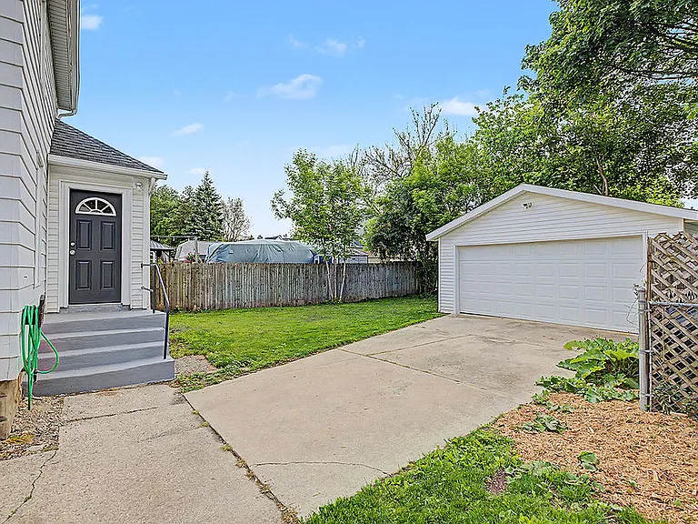 Back door for easy access from garage to home