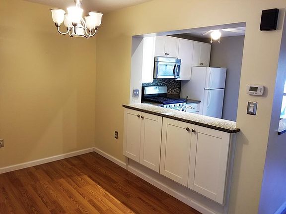 Looking into kitchen from dining room