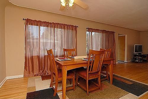Dining Area with Large Windows