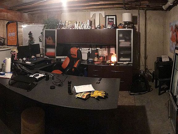 Office setup in Basement 