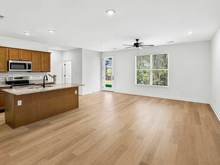Living/Dining open to eat-in kitchen