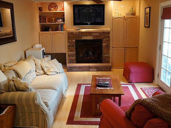 Family room. French doors to backyard.